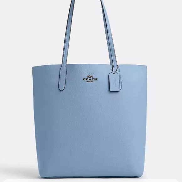 Authentic COACH Pebbled leather/suede snap long Tote - Picture 7 of 14